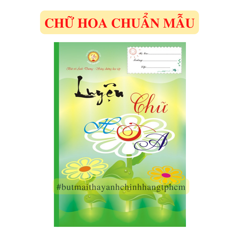 Vở luyện chữ hoa thanh đậm chuẩn mẫu