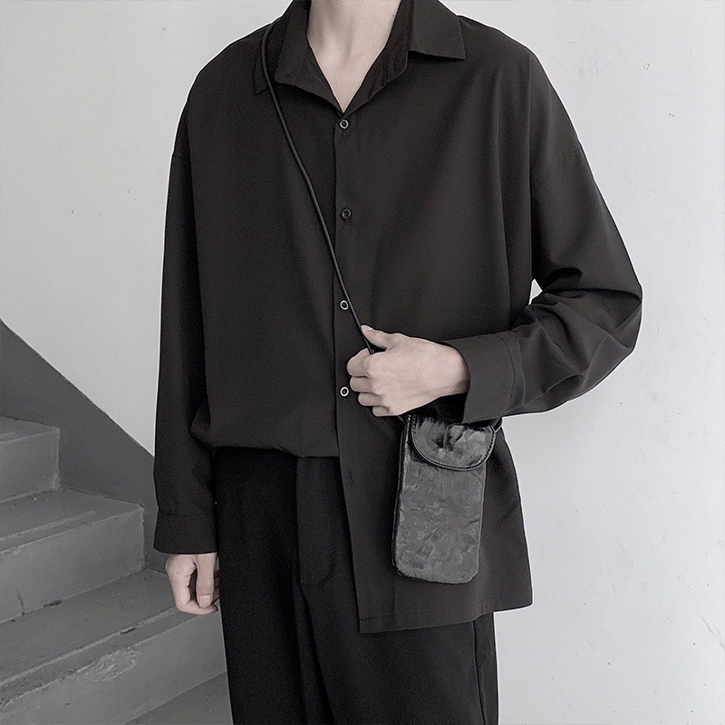 Aó sơ mi nam cộc tay , áo sơ mi lụa cổ vest phù hợp mặc ở nhà,đi chơi ,dạo phố Guu