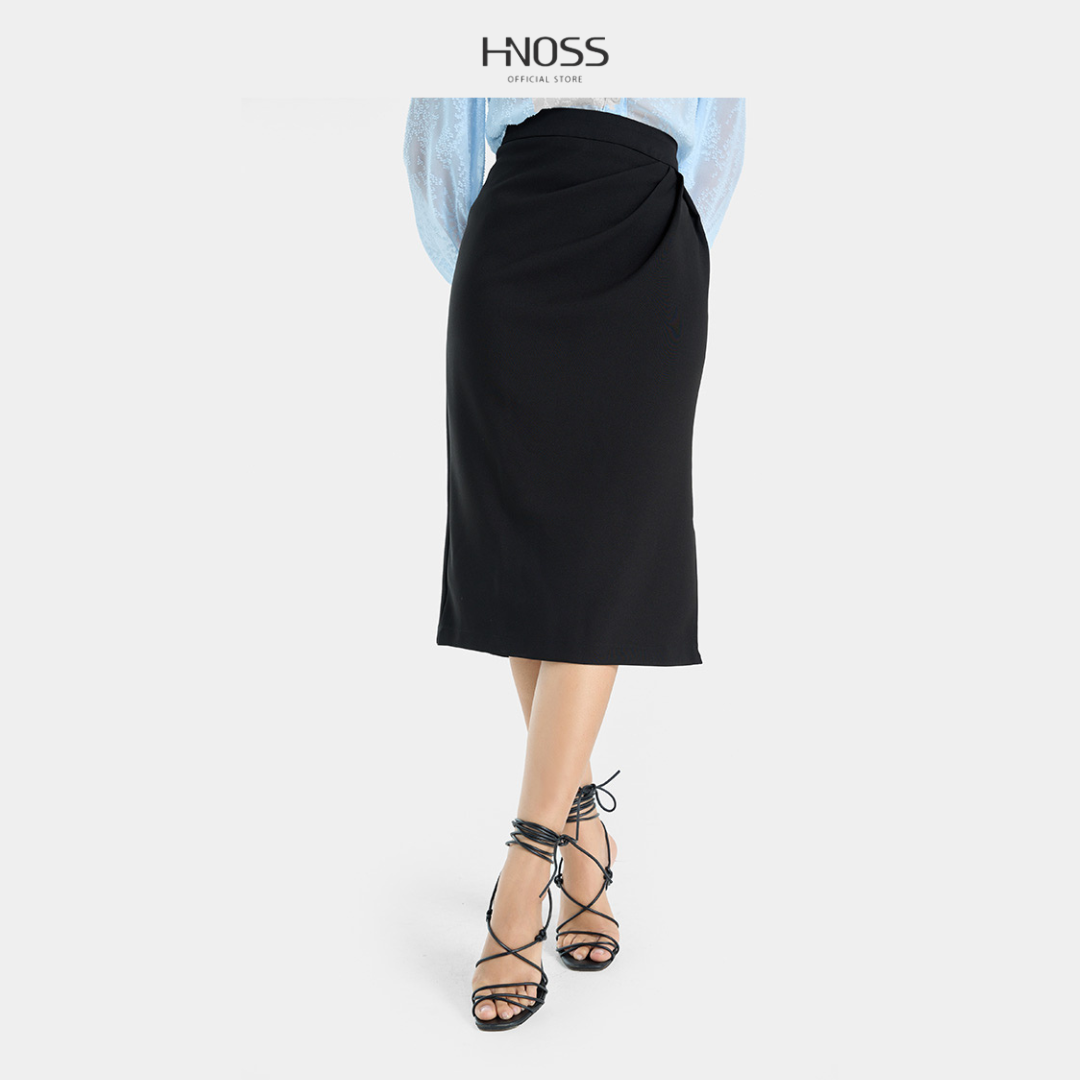 Chân váy nữ thời trang hnoss bút chì xếp eo hnvlu026