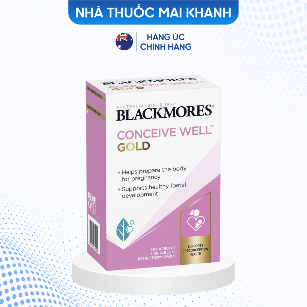 Blackmore conceive well gold 56v viên uống tăng khả năng thụ thai