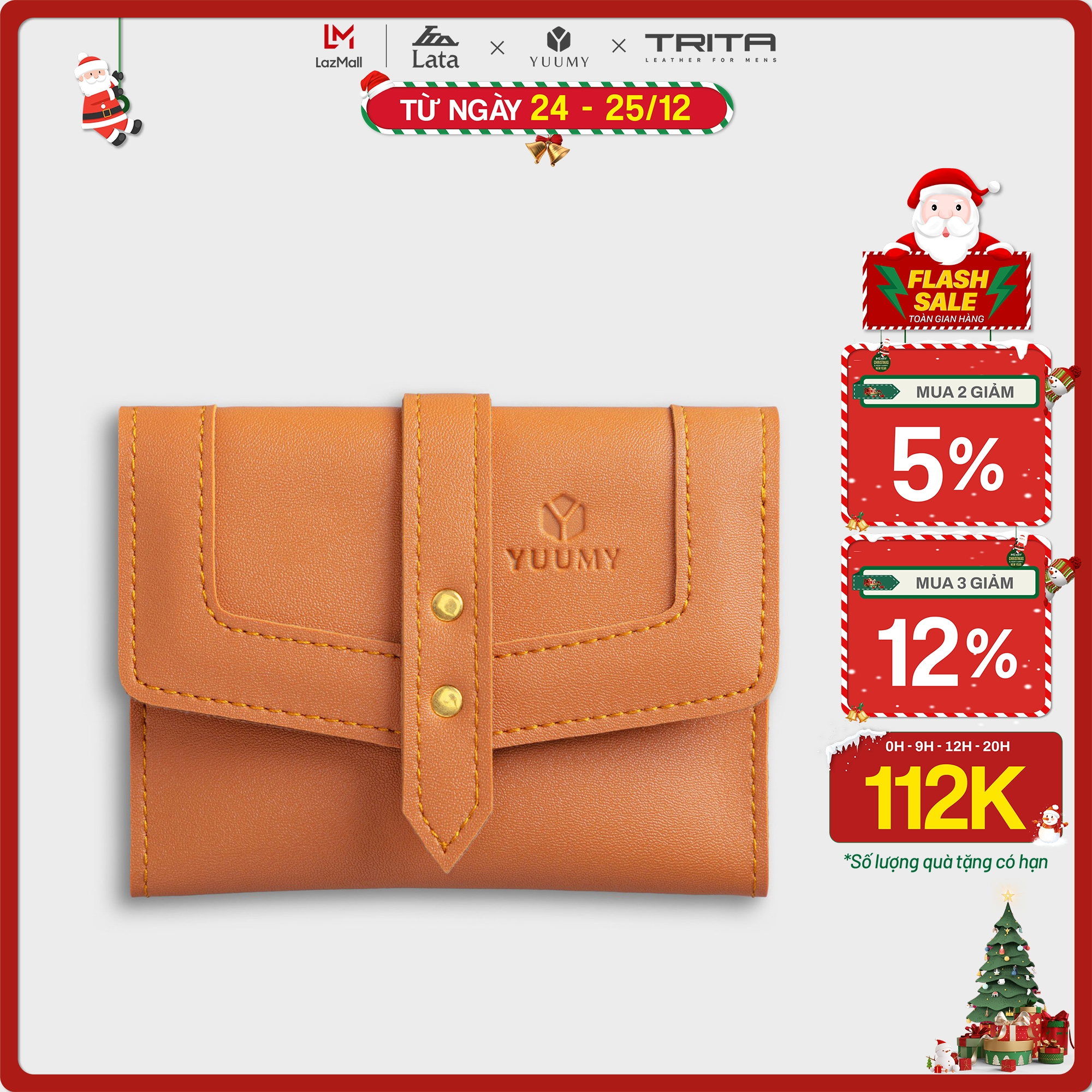 Ví da nữ mini nhỏ gọn đựng tiền đựng thẻ yuumy yv29