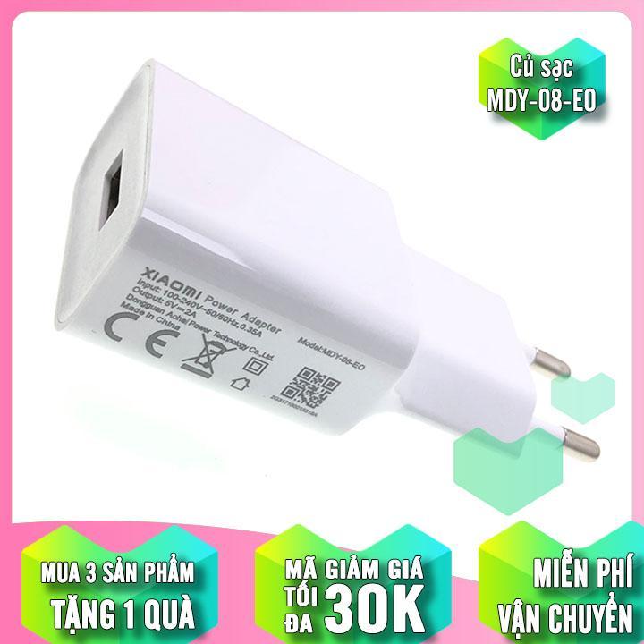 Củ sạc cho các dòng máy xiaomi 5v/2a mdy-08-eo hai chấu tròn - màu trắng