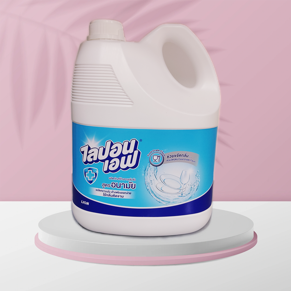 Nước Rửa chén Lion siêu sạch các vết dầu mỡ an toàn với da tay túi 550ml hàng Thái Lan