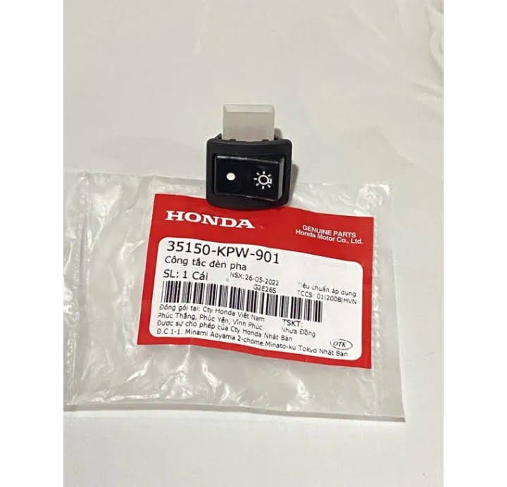 Nút mở đèn wave rs , wave s100 , rsx 100 zin chính hãng honda / công tắc mở đen wave rs , wave a100