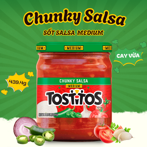 Tostitos Medium Spicy Salsa Sauce 439.4g Origin: Usa (Glass Jar)