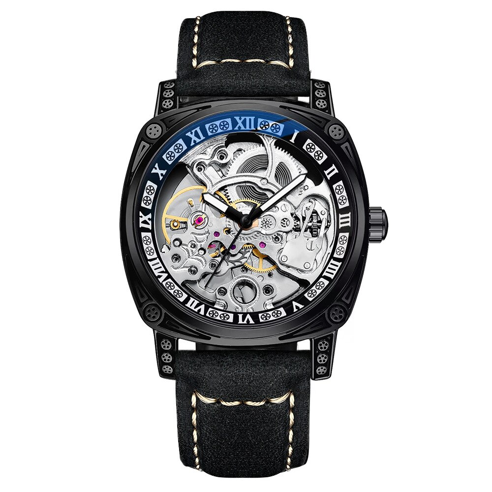 ZZOOI New Design Luxury Mechanical watches Hollow out Automatic man watch Waterproof mens watch Business male Wristwatch reloj hombre