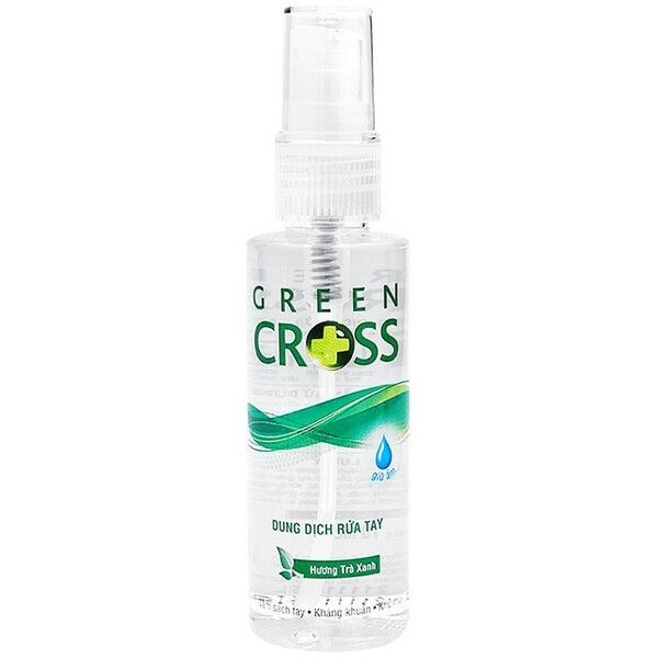 Nước rửa tay xịt green cross hương trà xanh green tea 70ml
