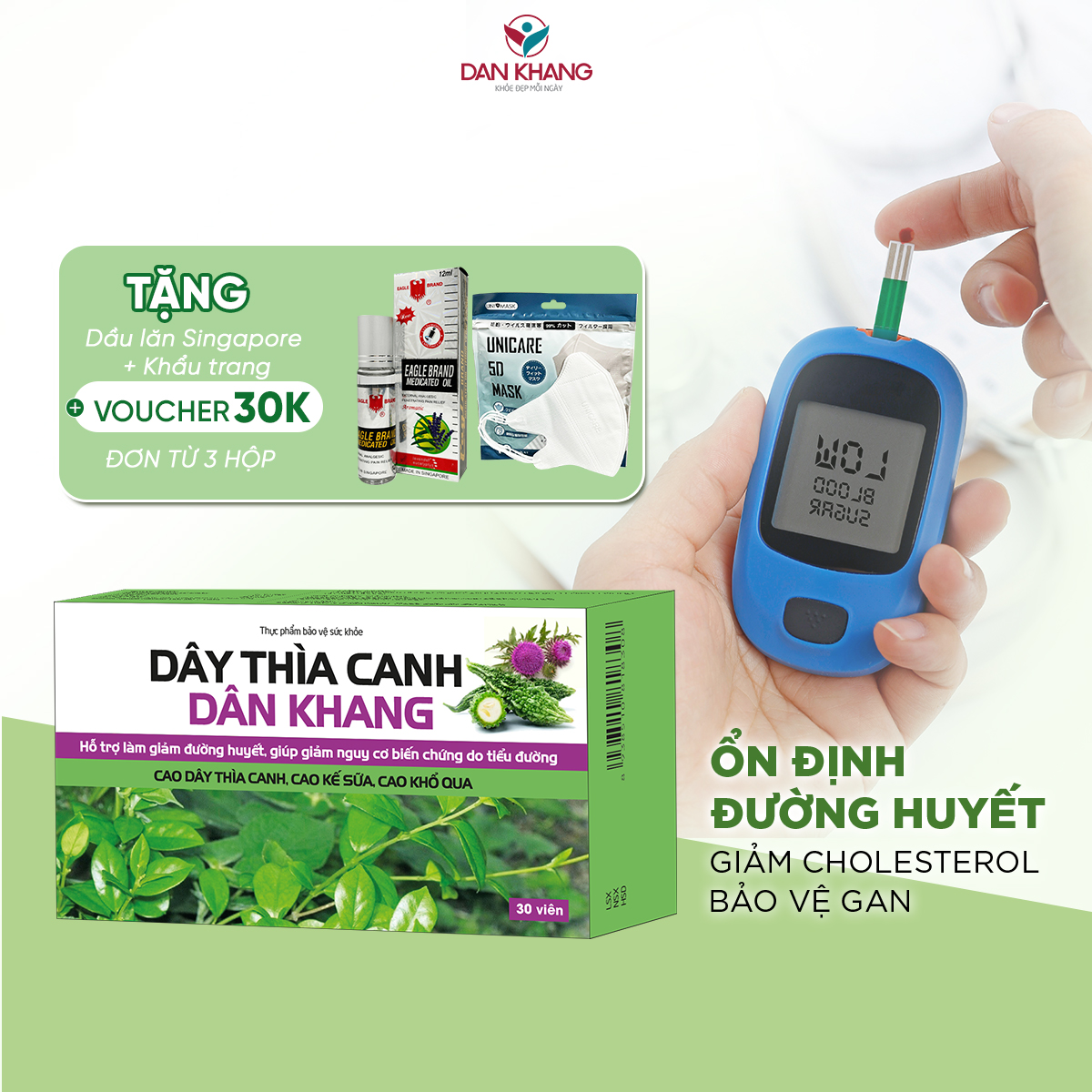 Dây thìa canh dân khang hỗ trợ hạ đường huyết giảm nguy cơ biến chứng của đái tháo đường