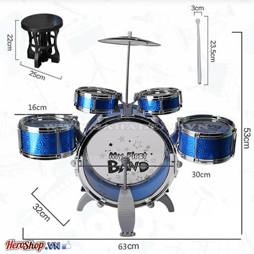 [HCM]Bộ Trống Jazz Drum 5 Chi Tiết Cỡ Lớn