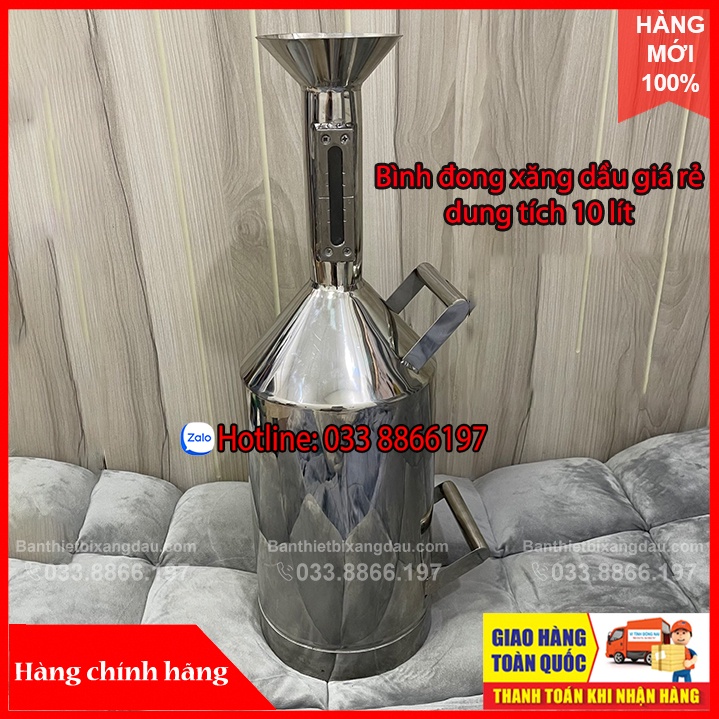 Bình đong xăng dầu 10 lít giá rẻ