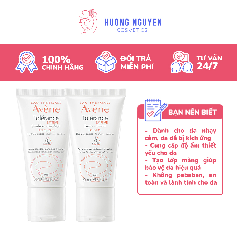 Kem Dưỡng Ẩm & Làm Dịu Da Avene Tolerance Extreme 50ml