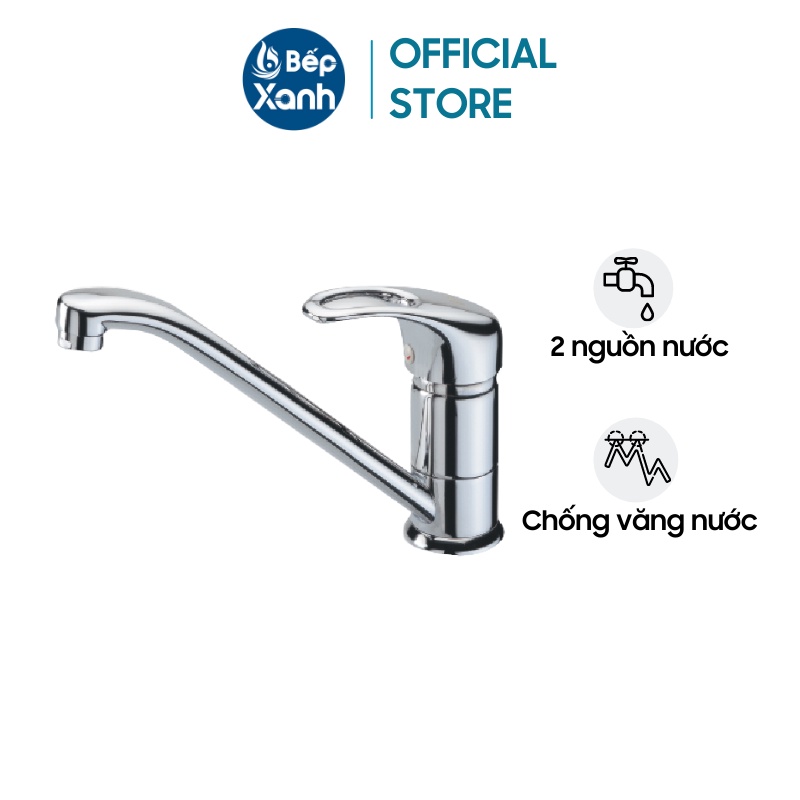 Vòi rửa chén Malloca K120N - Hàng Chính Hãng, Hai chế độ nóng/lạnh, Chất liệu đồng thau siêu bền, Bảo hành 3 năm