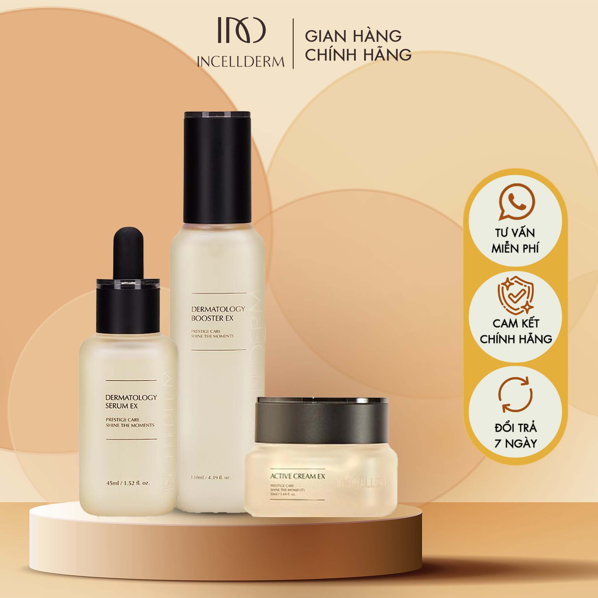 Bộ sản phẩm Incellderm Dermatology First Package EX giúp làm chậm quá trình lão hoá - IVN06
