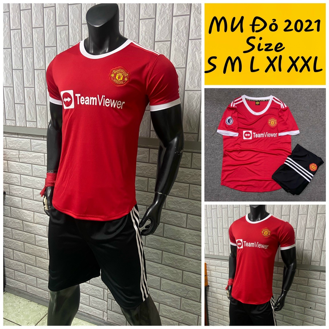 [MẪU MỚI NHẤT 21/22] BỘ QUẦN ÁO ĐÁ BANH CLB MU