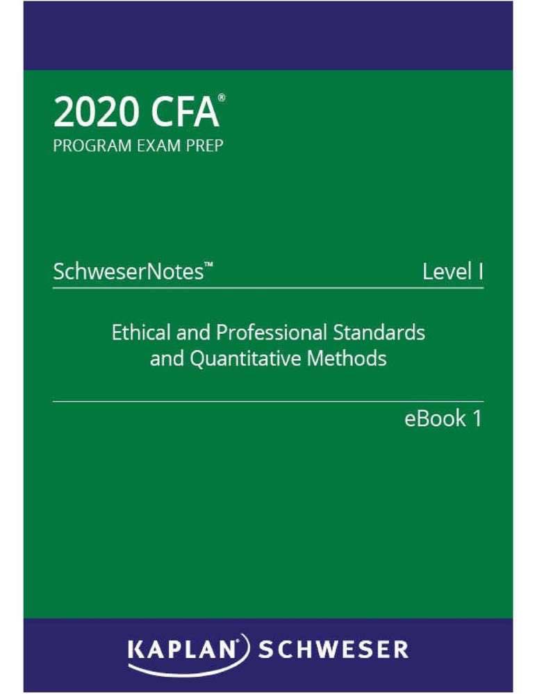 CFA Schweser Notes 2020 - 2021