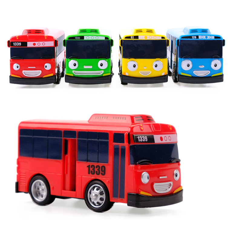 Xe ô tô buýt tayo the little bus đồ chơi trẻ em gồm 4 xe Tayo Rogi Lani Gani xe bằng nhựa cao cấp chạy cót