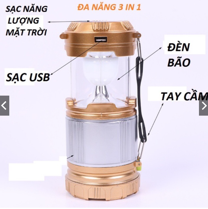 Đèn bão siêu sáng tiện lợi 4 trong 1 dùng sạc 220v, đèn led siêu đẹp,