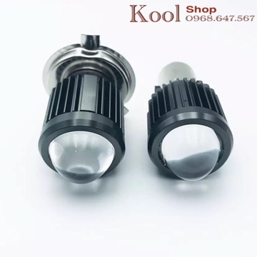 [ Hành Loại 1 ] Đèn Pha Bi Cầu L1 Ánh Sáng Trắng Vàng Chân Cài H4