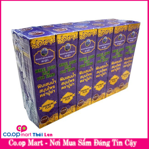 Combo 12 chai dầu sâm puya brand 19 vị thảo dược thái lan