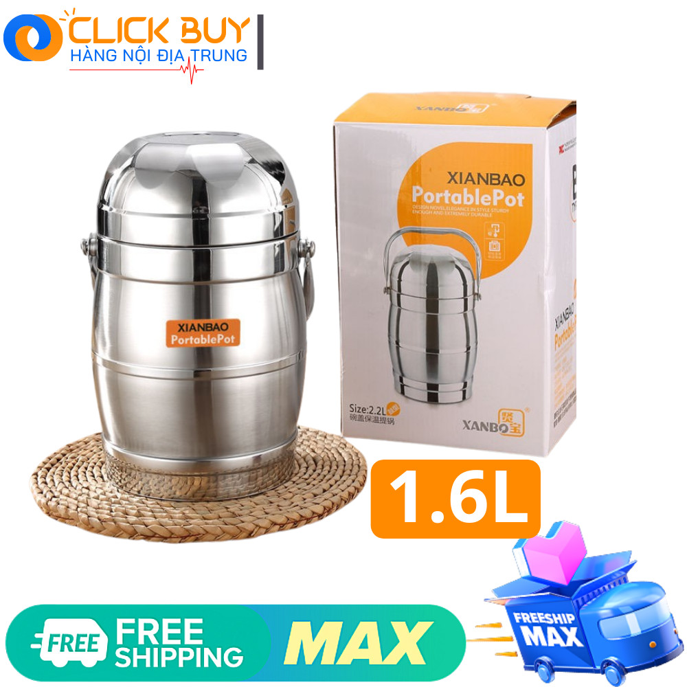 [CẠP LỒNG INOX 304 1.6L KÈM BÁT CHỐNG NÓNG, HỘP ĐỰNG CƠM VÀ THỨC ĂN GIỮ NHIỆT CAO CẤP, CÀ MÈN GIỮ NHIỆT 1.6L, CẶP LỒNG ĐỰNG ĐỒ ĂN