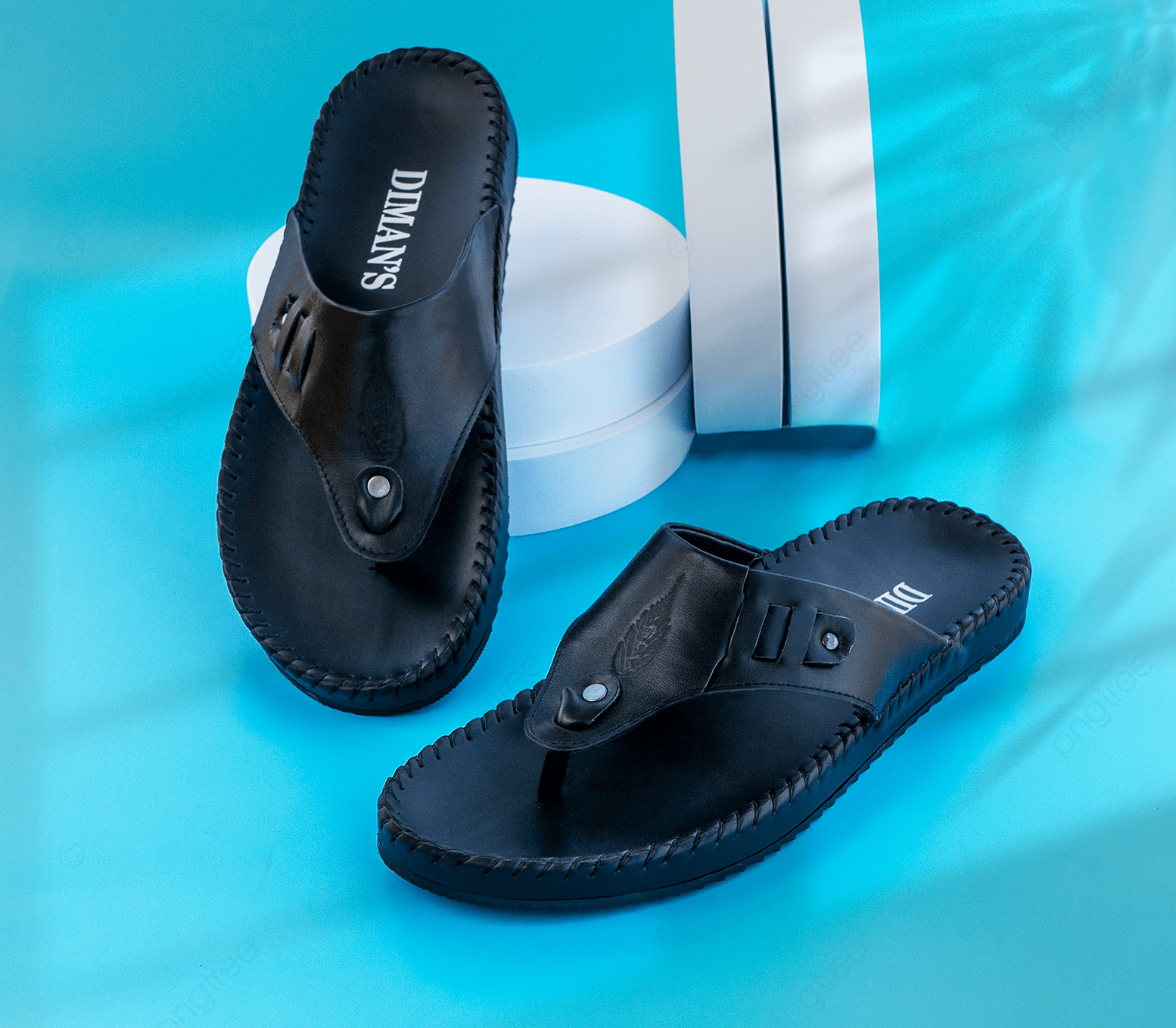 Dép kẹp nam da bò thật nguyên tấm DIMAN'S. Mã TC01 full size 38-43