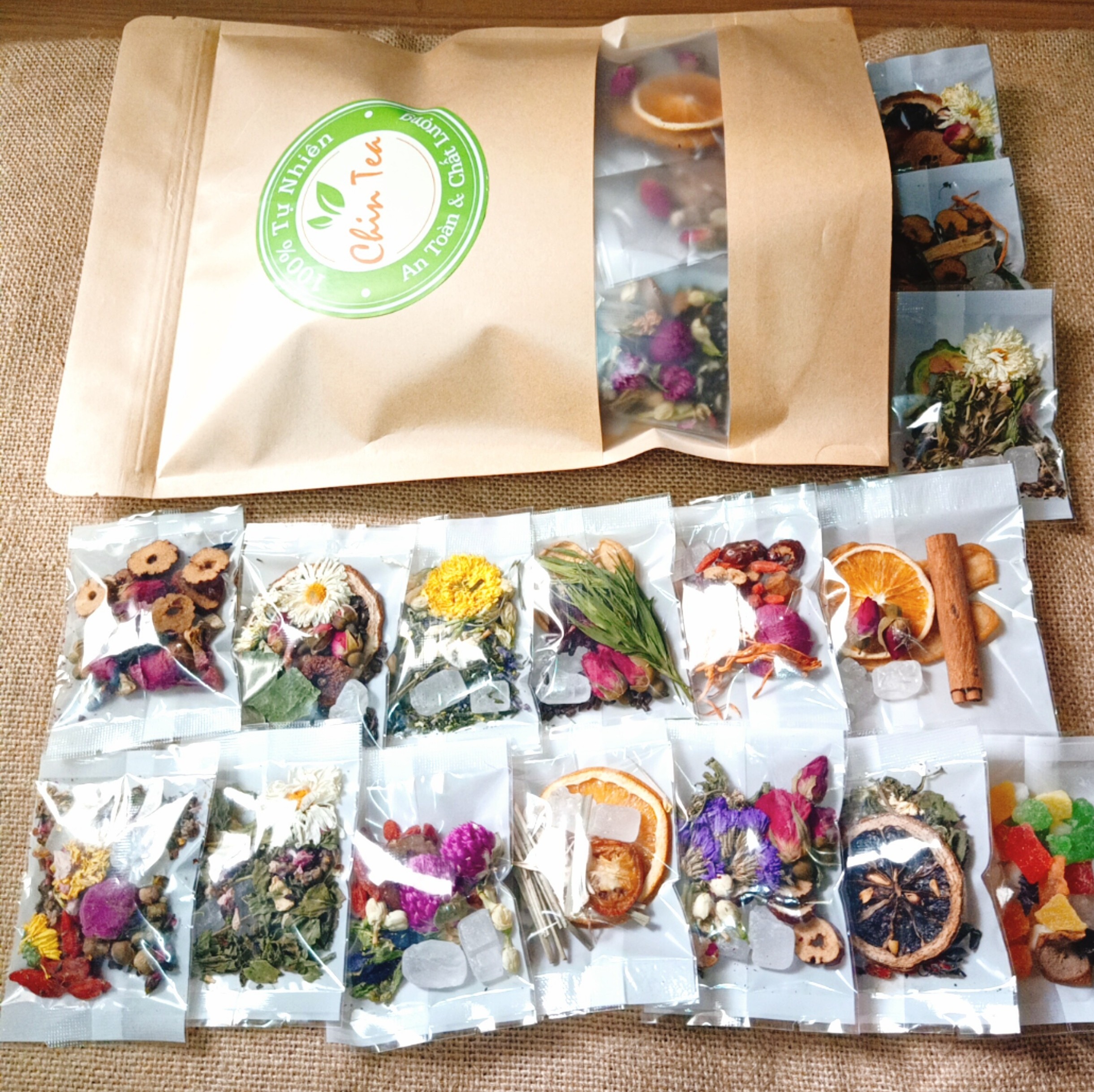 SET 16 VỊ TRÀ HOA THẢO MỘC CHO SỨC KHỎE VÀ SẮC ĐẸP