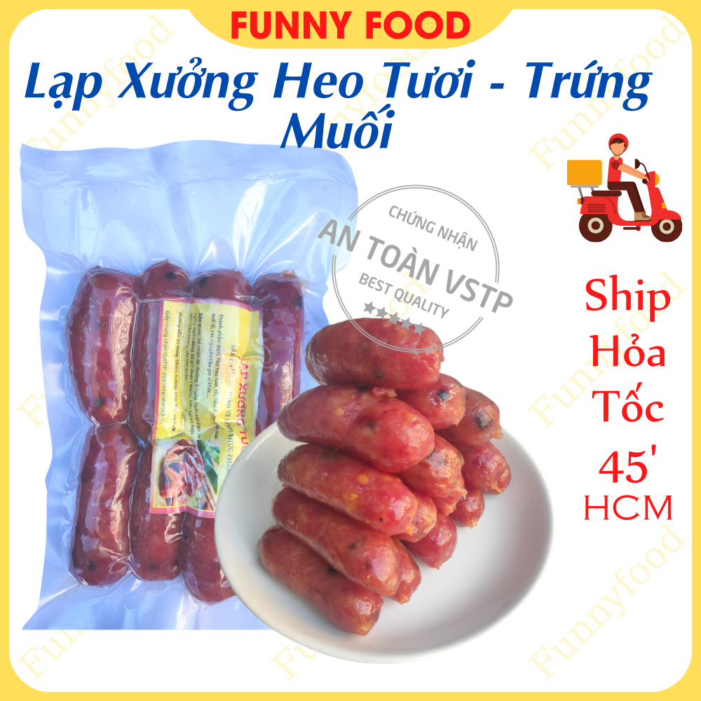 Lạp Xưởng Tươi – Tươi Trứng Muối 500g – Handmade - Funnyfood