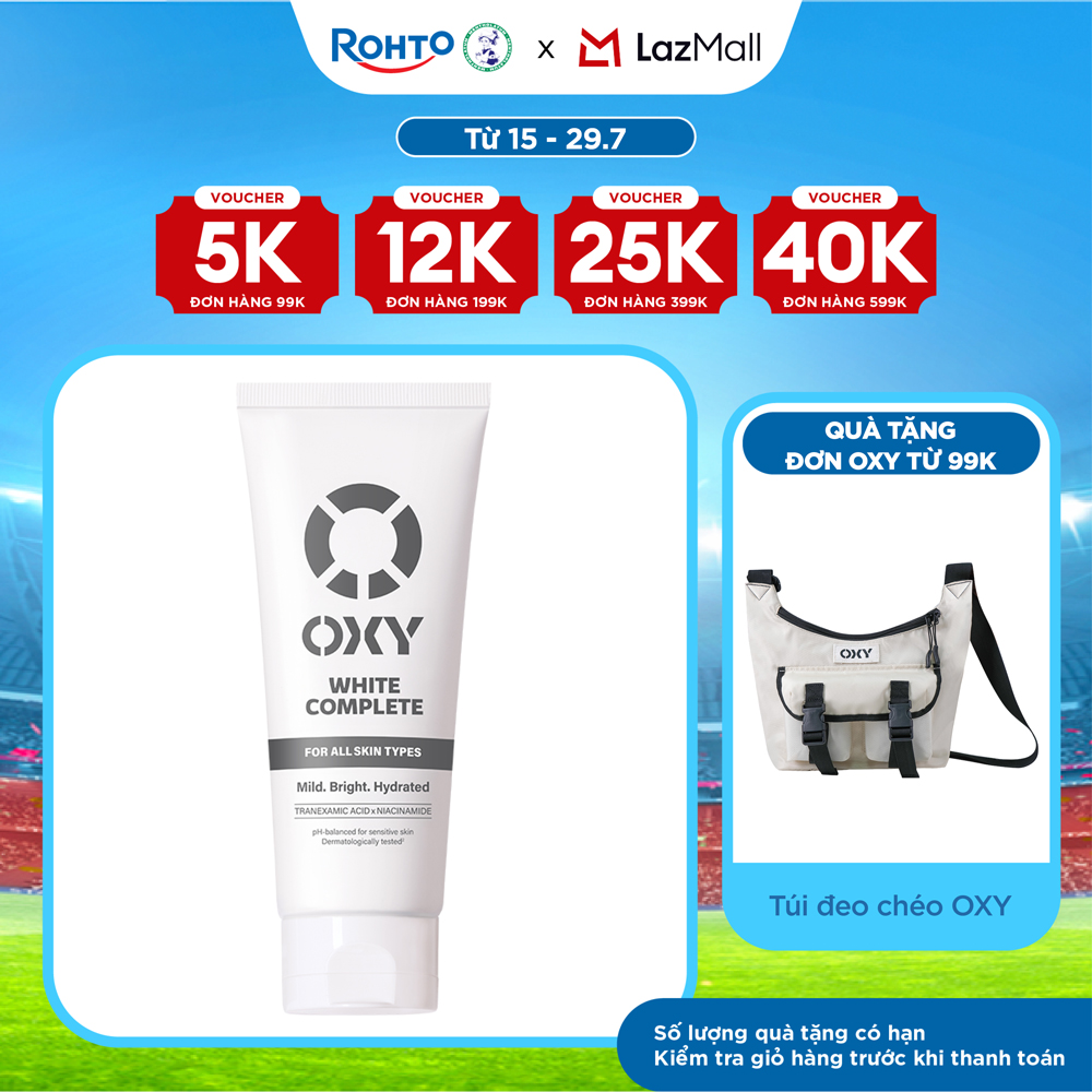 Sữa rửa mặt cho nam OXY sạch dịu nhẹ, sáng da OXY White Complete 100g