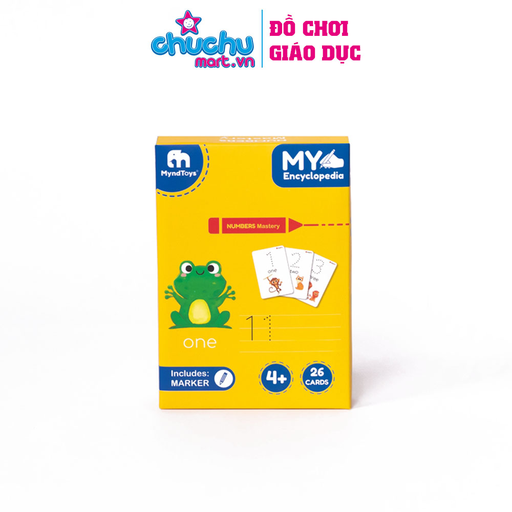 Bộ thẻ học nhận biết số thứ tự, luyện viết số và nhận biết con vật My Encyclopedia – Numbers Mastery dành cho bé 4 tuổi
