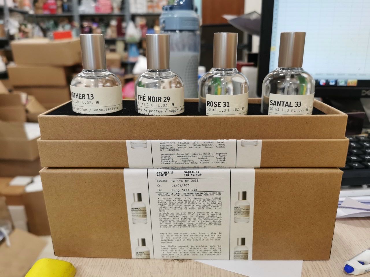 set lelabo 4pcs moi chai 30ml