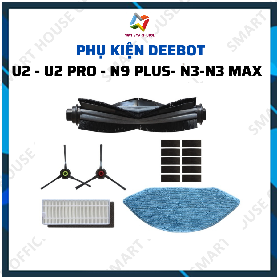 [FREESHIP]Phụ kiện khăn, giẻ, lọc hepa, chổi cuộn, chổi chính, chổi cạnh Robot hút bụi Debot U2, N9 Plus, N9+