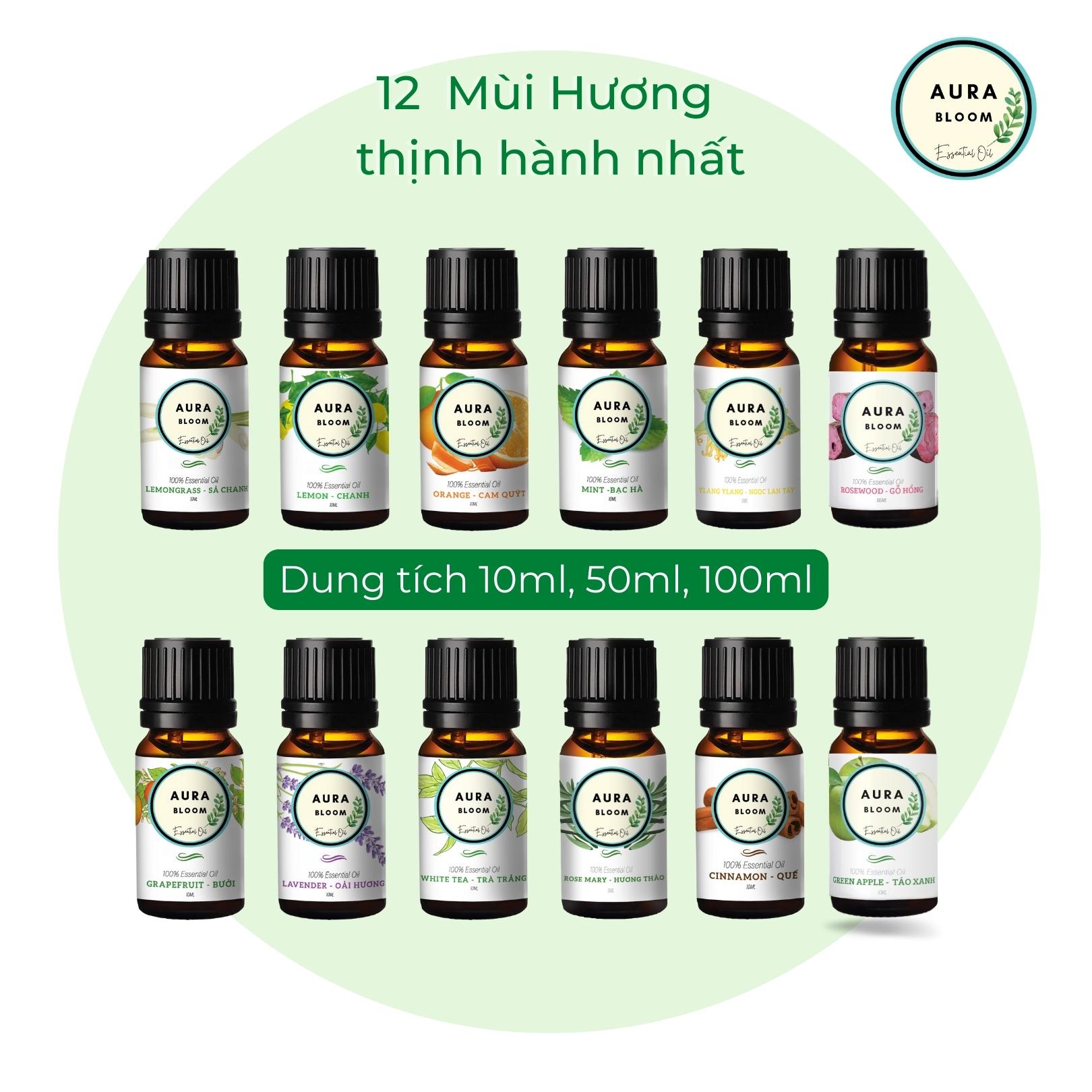 Tinh Dầu Thiên Nhiên Thơm Phòng Aura Bloom Nguyên Chất 10ml | Tinh dầu Treo xe Nhập Khẩu Có Kiểm Định