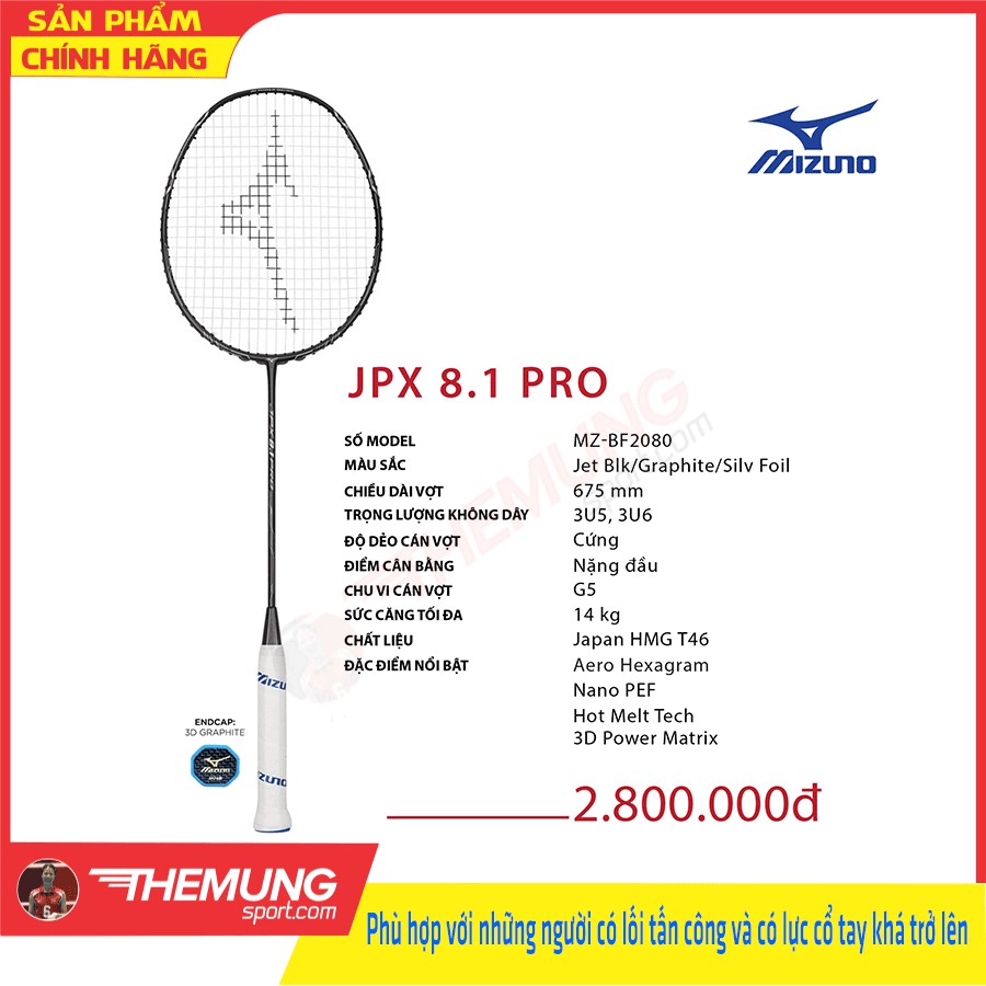 Vợt cầu lông mizuno jpx 8.1