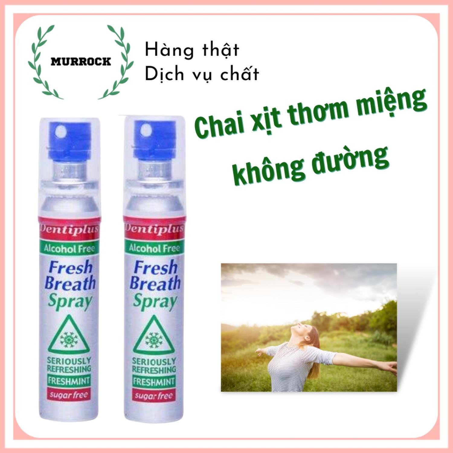 Xịt thơm miệng không cồn không đường hương bạc hà UK Anh Quốc 25ml