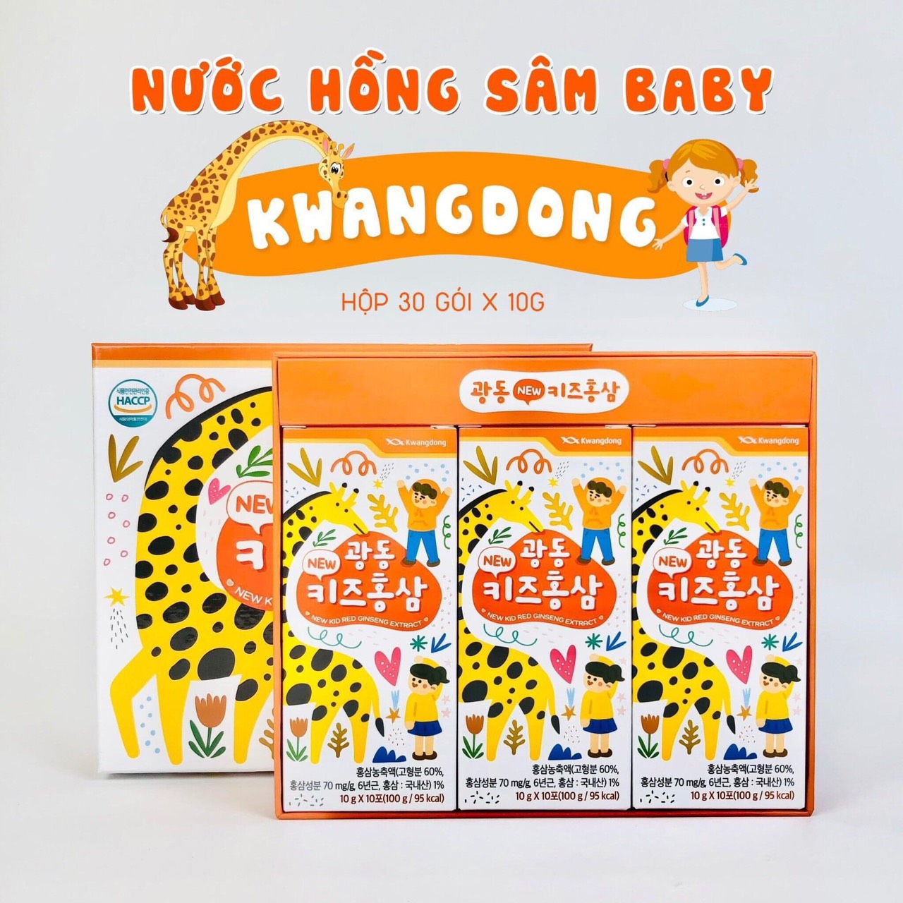 Hồng sâm baby kwangdong 10gx30g | nước hồng sâm hàn quốc