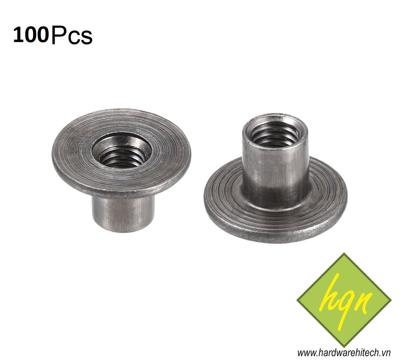 (TÚI 100 CON) TÁN HÀN 6 ly 8 ly chưa xi/ TÁN CHẤU KHÔNG CHÂN (M6/M8)/ TÁN HÀN ren trong 6mm 8mm/ TÁN HÀN