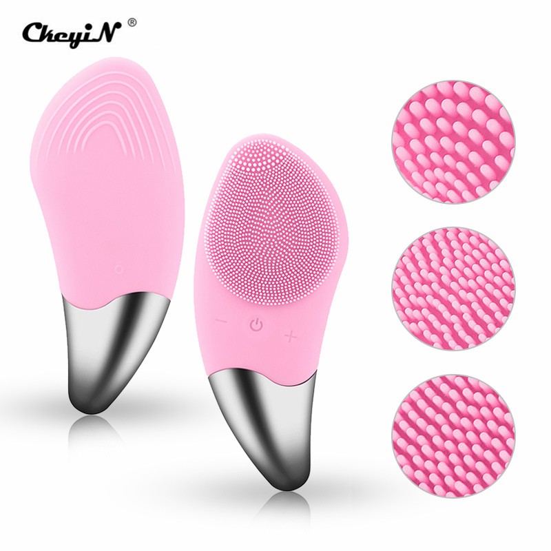 Máy Chăm Sóc Da Mặt Giúp Massage Nâng Cơ...Máy rửa mặt CkeyiN bằng silicone chống thấm nước - Máy Rửa Mặt Chính Hãng SONIC FACIAL BRUSH Sạc USB Chuyên Dùng Cho Da Mặt, Kể Cả Da Nhạy Cảm Và Da Mụn Sẽ Giúp Bạn Có Một Làn Da Sạch Sẽ