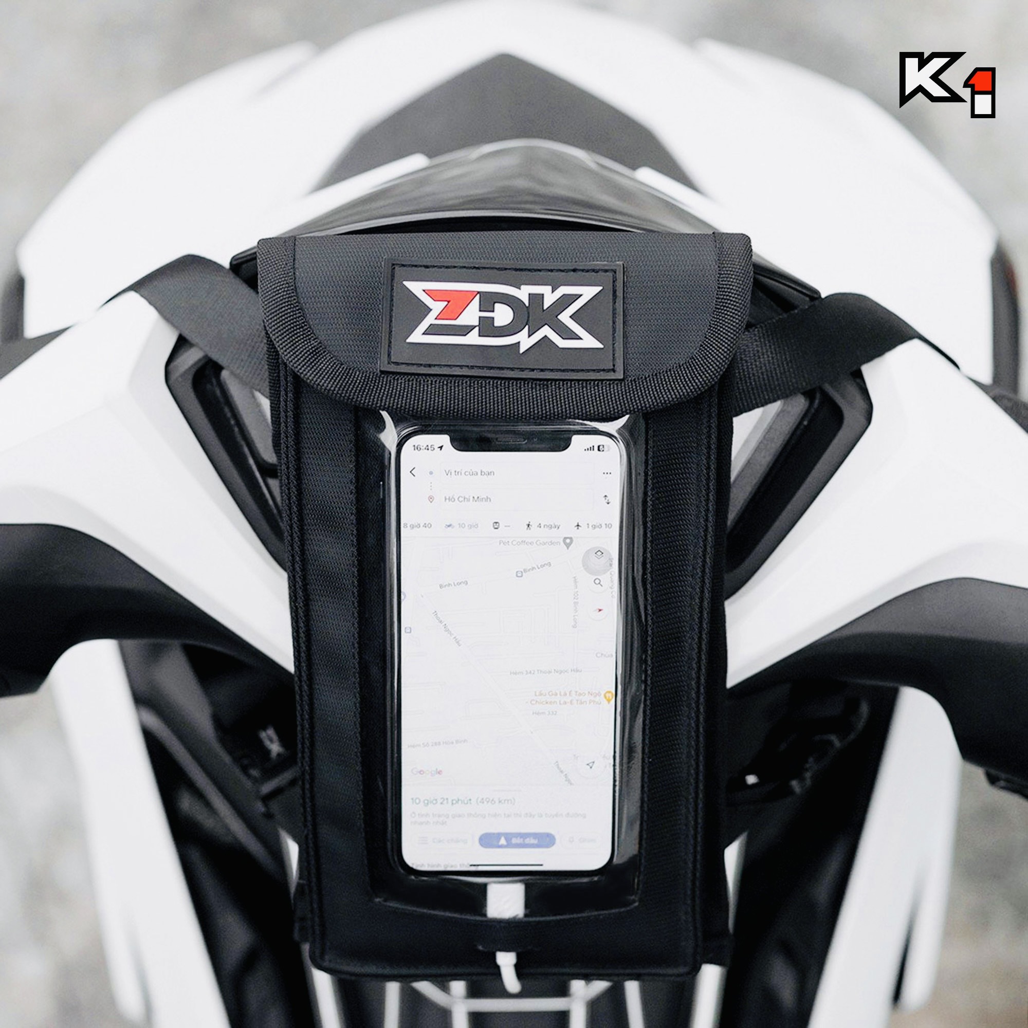 Túi treo cổ xe máy MINI ZDK để điện thoại xem Google Map, Chạy Grab Cao Cấp