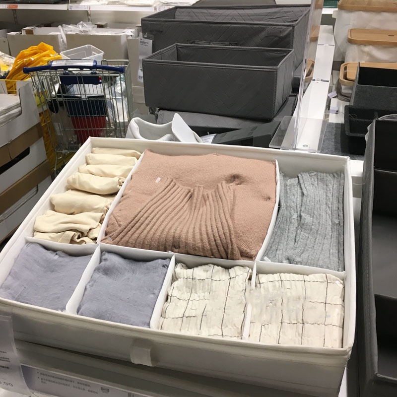 Ngăn vải chia đồ thông minh skubb ikea - trắng