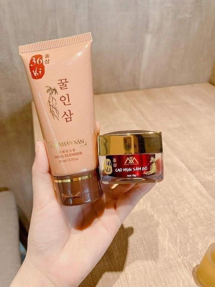 Sữa rửa mặt cao sâm mụn đỏ 36 vị chính hãng