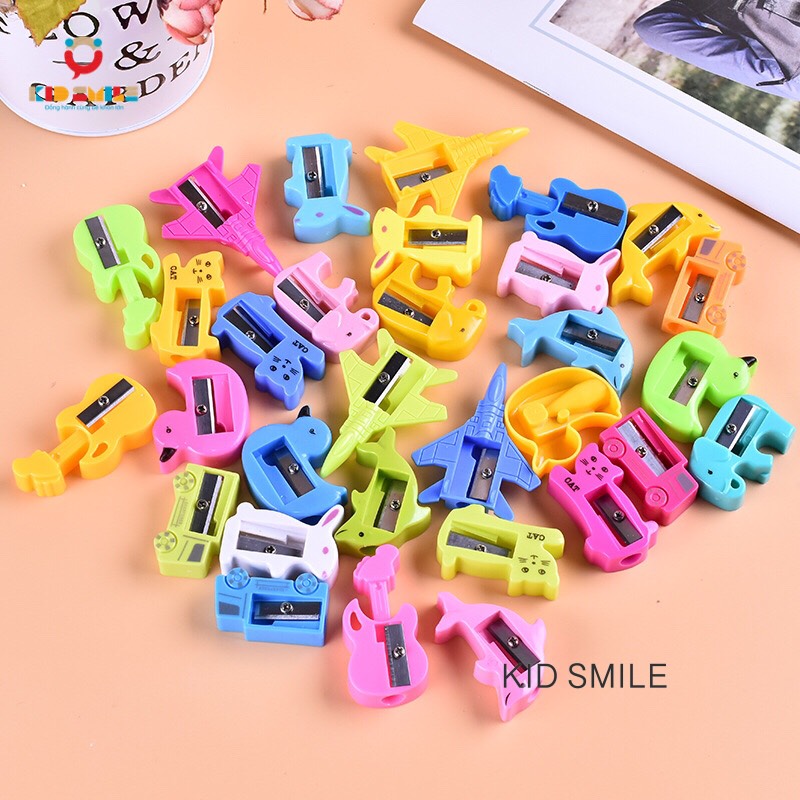 Đồ dùng học tập trẻ em gọt bút chì các hình con vật, phương tiện giao thông. Thiết kế ngộ nghĩnh, dễ thương chất liệu nhựa bền đẹp. 1