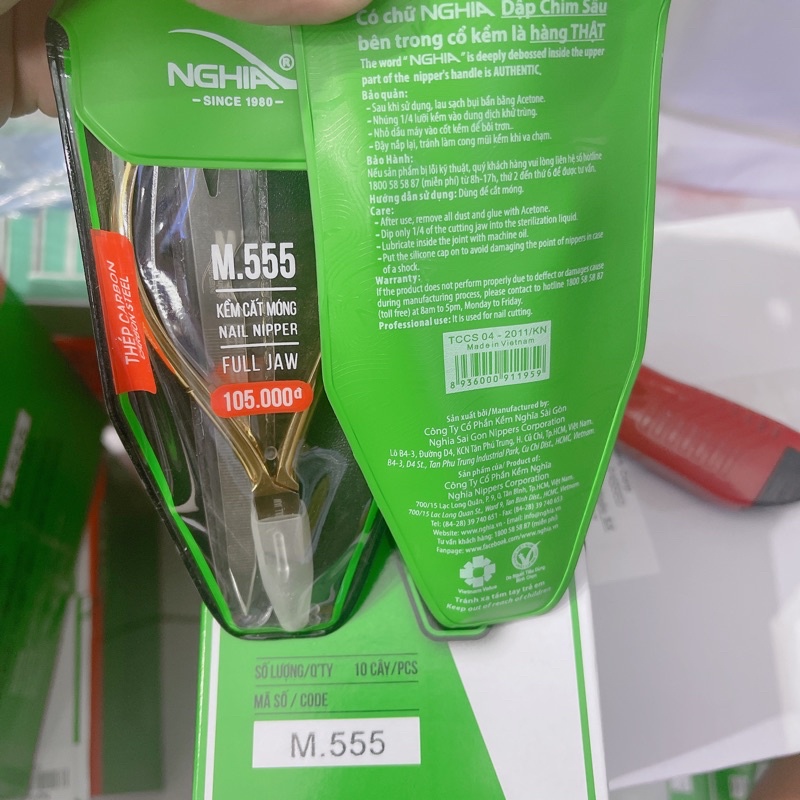 Kềm cắt móng M.555 Kềm Nghĩa chính hãng