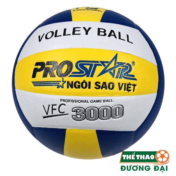 Bóng chuyền prostar vfc 3000 chính hãng - bóng chuyền da giá rẻ, tặng kim bơm + lưới đựng bóng
