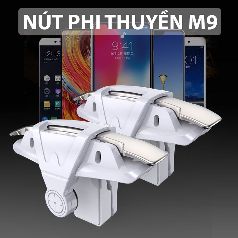 Bộ 2 Nút Bấm Chơi Game Cơ M9 Chơi Pubg, Ros, Free Fire, Knight Out Dạng Móng Gà Bản Nâng Cấp Của Nút Bấm Z1