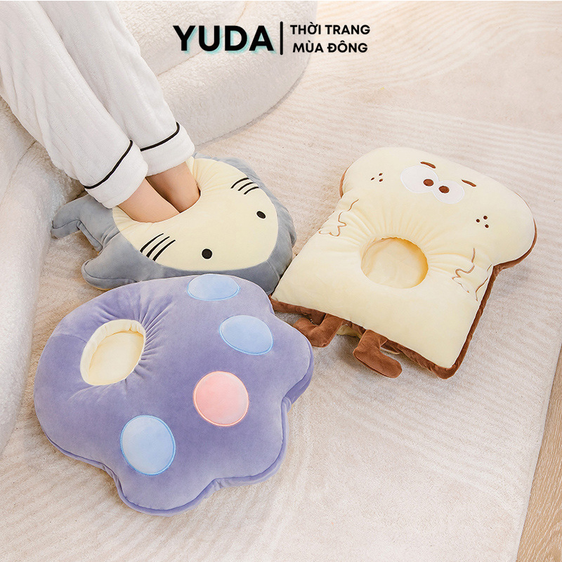 Túi sưởi ấm chân cắm điện YUDA túi sưởi chân tay hình thú sạc điện mùa đông