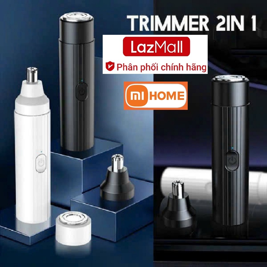 HÀNG NEW HOT LazMall Máy Cạo Râu Kiêm Cắt Lông Mũi 2in1 Pin Sạc Chất Liệu Cao Cấp Với Công Nghệ Xiaomi Tiên Tiến, An Toàn Khi Sử Dụng, Không Gây Tổn Hại Đến Da.
