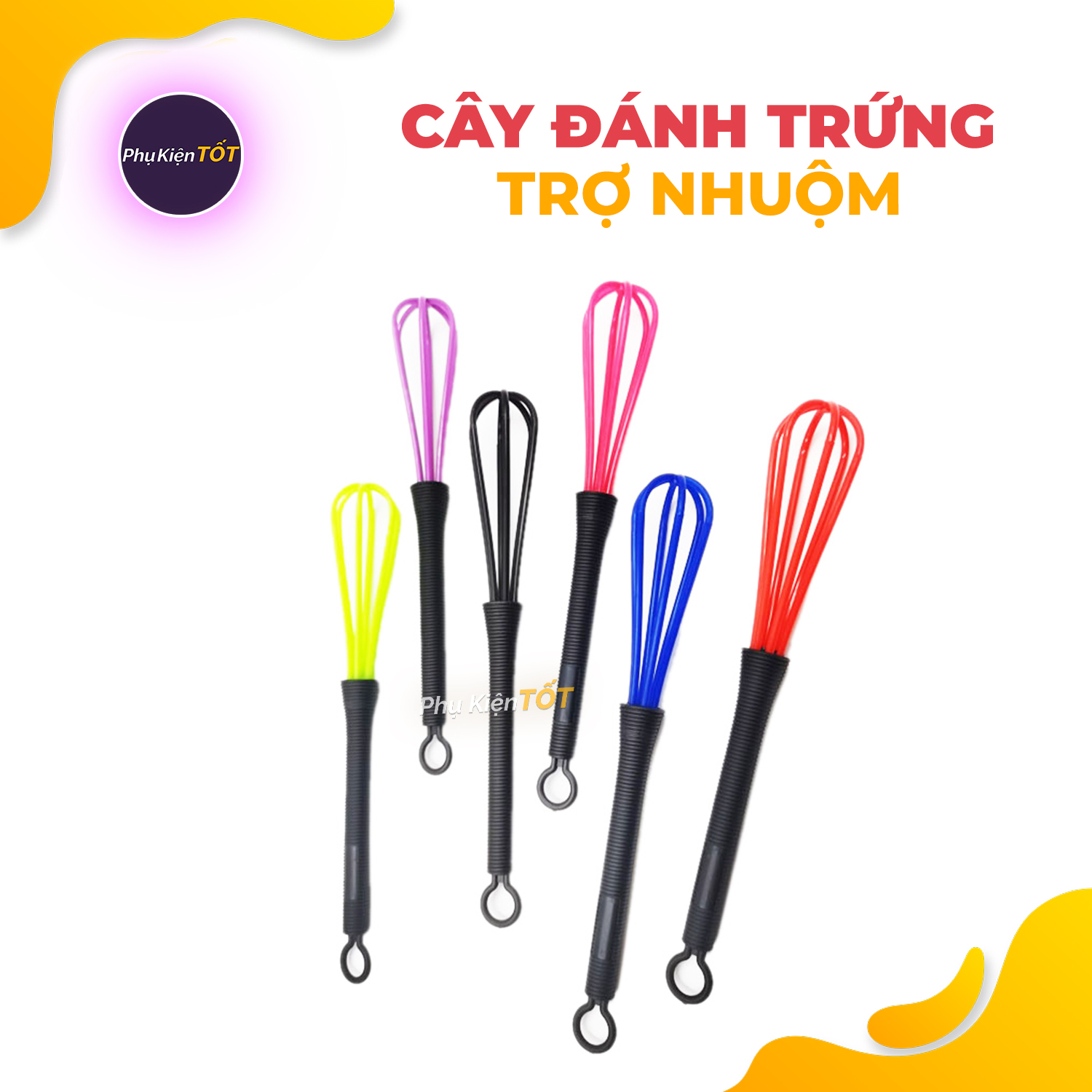 Cây Đánh Trứng Trộn Thuốc Nhuộm, Hỗ Trợ Nhuộm Tóc Bằng Nhựa Bền Bỉ Giá Rẻ (Ngẫu Nhiên 1 Màu)
