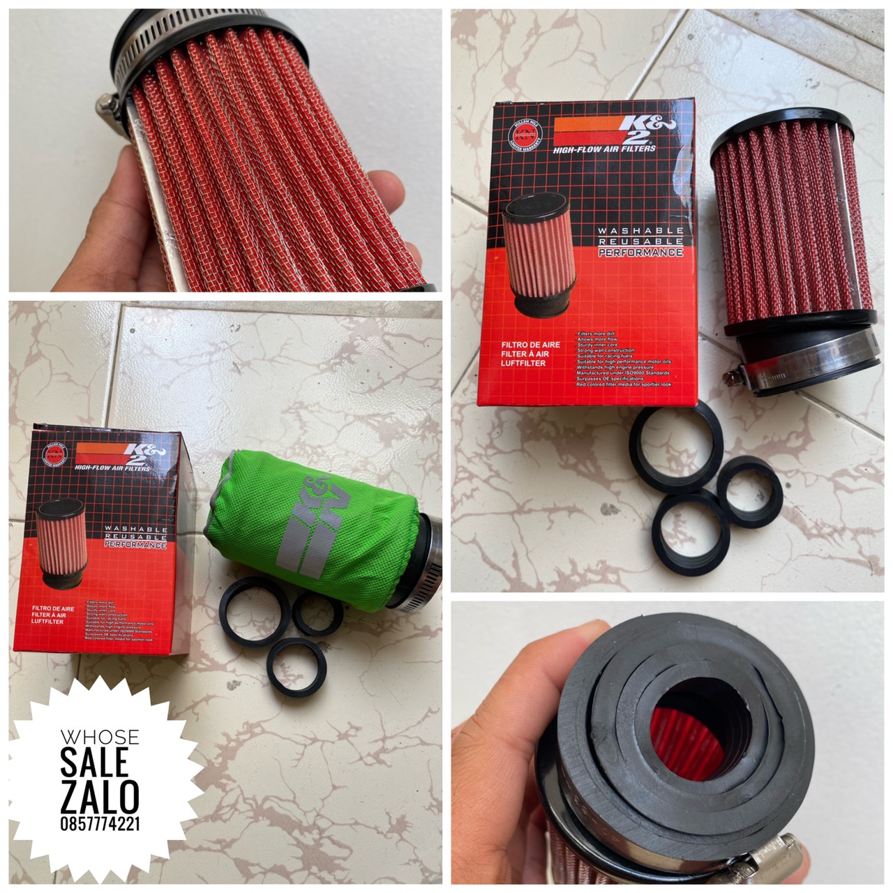 Lọc gió trụ, Lọc gió trụ KN tặng Áo Trùm Pô E gắn Ex 150 Sirius Winner Vario Wave Exciter