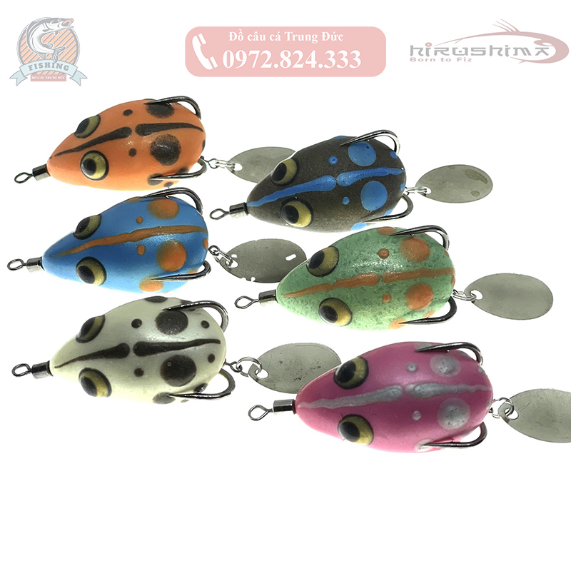 Mồi giả câu cá lóc, Nhái hơi sóc chuột lure cá lóc Ballooon Bubber Rog HT Rat Hirushima
