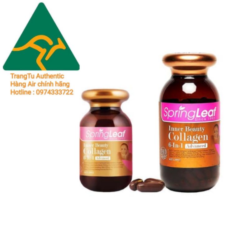 Viên uống Collagen SpringLeaf Inner Beauty Collagen 6in1 Úc hộp 90 viên và 180 viên